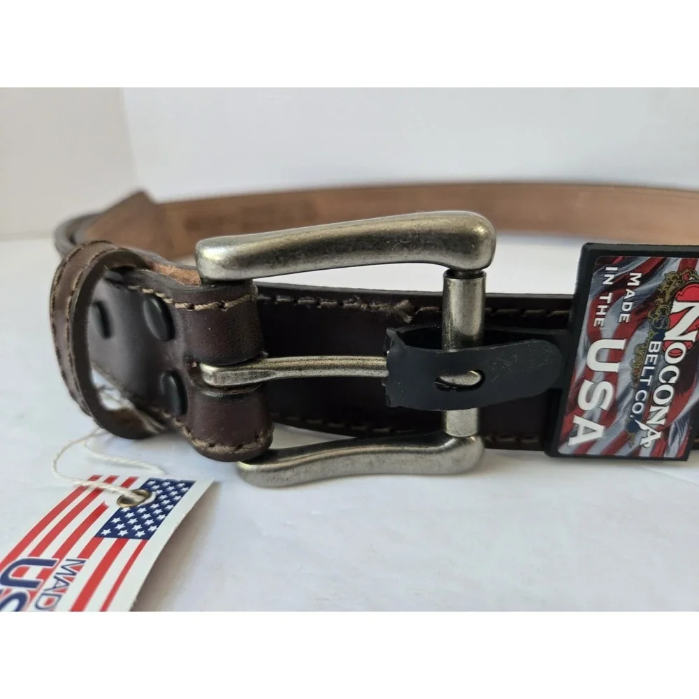 Nocona‎ USA leather belt N2300947 sz 46 brown